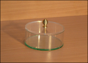 Materiel boulangerie: Boite ronde en plexiglas min�ral
