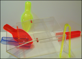Materiel forain: boite � bonbons � couvercle escamotable
